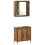 Juego de muebles de baño Otro 2 pcs Marrón 60 x 30 x 60 cm