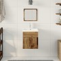 Conjunto de Muebles de Baño con puerta 3 pcs Madera Vieja