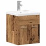 Conjunto de Muebles de Baño con puerta 3 pcs Madera Vieja