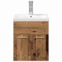 Conjunto de Muebles de Baño con puerta 3 pcs Madera Vieja