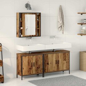 Juego de muebles de baño 3 pcs Marrón 60 x 16 x 60 cm