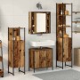 Juego de muebles de baño 4 pcs Marrón 33 x 33 x 185.5 cm