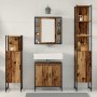 Juego de muebles de baño 4 pcs Marrón 33 x 33 x 185.5 cm