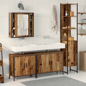 Juego de muebles de baño Otro 4 pcs Marrón 33 x 33 x 185.5 cm Juego de muebles de baño Otro 4 pcs Marrón 33 x 33 x 185.5 cm