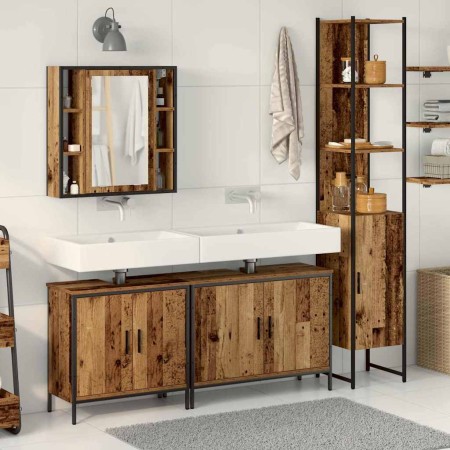 Juego de muebles de baño Otro 4 pcs Marrón 33 x 33 x 185.5 cm