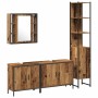 Juego de muebles de baño Otro 4 pcs Marrón 33 x 33 x 185.5 cm