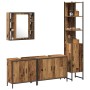 Juego de muebles de baño Otro 4 pcs Marrón 33 x 33 x 185.5 cm