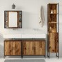 Juego de muebles de baño Otro 4 pcs Marrón 33 x 33 x 185.5 cm