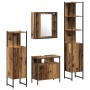 Juego de muebles de baño 4 pcs Madera vieja 33 x 33 x 185.5 cm