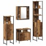 Juego de muebles de baño 4 pcs Madera vieja 33 x 33 x 185.5 cm