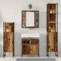Juego de muebles de baño 4 pcs Madera vieja 33 x 33 x 185.5 cm