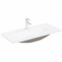 Gabinete de lavabo con recipiente con cajón 3 pcs Roble negro