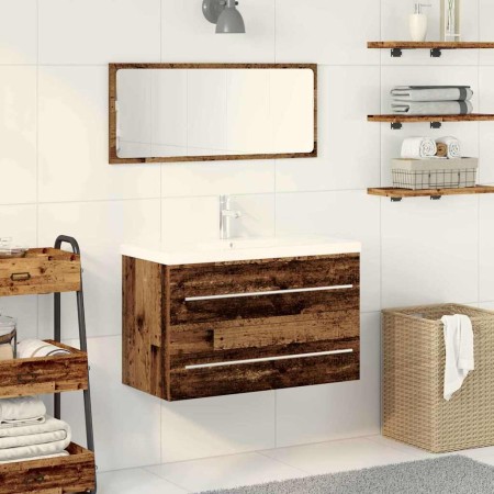 Gabinete de Lavabo para Baño Madera vieja 80 x 38.5 x 48 cm