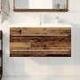 Gabinete de lavabo con recipiente con cajón 2 pcs Madera vieja