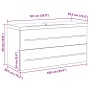 Gabinete de lavabo con recipiente con cajón 2 pcs Madera vieja