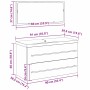 Gabinete de lavabo con recipiente con cajón 3 pcs Roble negro