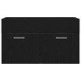 Mueble de lavabo con puerta Roble Negro 90 x 38.5 x 46 cm