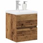 Gabinete para Lavabo con puerta Roble negro 41 x 39 x 62 cm