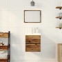 Gabinete para Lavabo con puerta Roble negro 41 x 39 x 62 cm