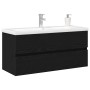 Gabinete para Lavabo con puerta Roble negro 100 x 39 x 62 cm
