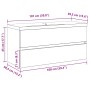 Gabinete para Lavabo con puerta Roble negro 100 x 39 x 62 cm