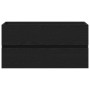 Gabinete para Lavabo con puerta Roble negro 90 x 39 x 62 cm