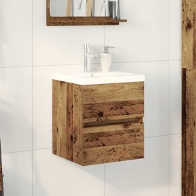 Gabinete para Lavabo con puerta Roble negro 41 x 39 x 62 cm