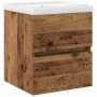 Gabinete para Lavabo con puerta Roble negro 41 x 39 x 62 cm
