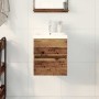 Gabinete para Lavabo con puerta Roble negro 41 x 39 x 62 cm