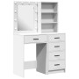 Mesa de tocador con cajón 2 pcs Blanco 50 x 41 x 135 cm