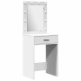 Mesa de tocador con cajón 2 pcs Blanco 50 x 41 x 135 cm