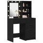 Mesa de tocador con cajón 2 pcs Negro 50 x 41 x 135 cm