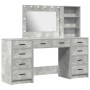Mesa de tocador con cajón 3 pcs Gris 40 x 41 x 135 cm