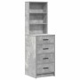 Mesa de tocador con cajón 3 pcs Gris 40 x 41 x 135 cm