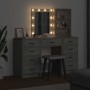 Mesa de tocador con cajón 3 pcs Gris 40 x 41 x 135 cm
