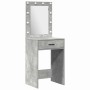 Mesa de tocador con cajón 3 pcs Gris 40 x 41 x 135 cm