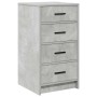 Mesa de tocador con cajón 3 pcs Gris 40 x 41 x 135 cm