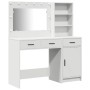 Mesa de tocador con cajón 2 pcs Blanco 78.5 x 41 x 135 cm