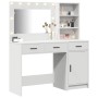 Mesa de tocador con cajón 2 pcs Blanco 78.5 x 41 x 135 cm