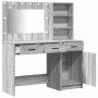 Mesa de tocador con cajón 2 pcs Gris 78.5 x 41 x 135 cm