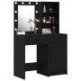 Conjunto de Mesa de Tocador 2 pcs Roble negro 50 x 41 x 135 cm