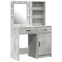 Conjunto de Mesa de Tocador con cajón 2 pcs Gris Concreto