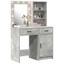 Conjunto de Mesa de Tocador con cajón 2 pcs Gris Concreto