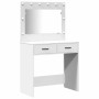 Conjunto de Mesa de Tocador 3 pcs Blanco 78.5 x 41 x 135 cm