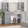 Conjunto de Mesa de Tocador con cajón 3 pcs Gris sonoma