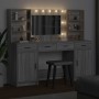 Conjunto de Mesa de Tocador con cajón 3 pcs Gris sonoma