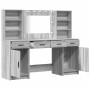 Conjunto de Mesa de Tocador con cajón 3 pcs Gris sonoma