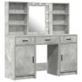 Conjunto de Mesa de Tocador con cajón 3 pcs Gris Concreto