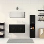 Juego de Muebles de Baño 4 pcs Roble Negro 90 x 38.5 x 46 cm