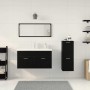 Juego de Muebles de Baño 4 pcs Roble Negro 91 x 39.5 x 46 cm